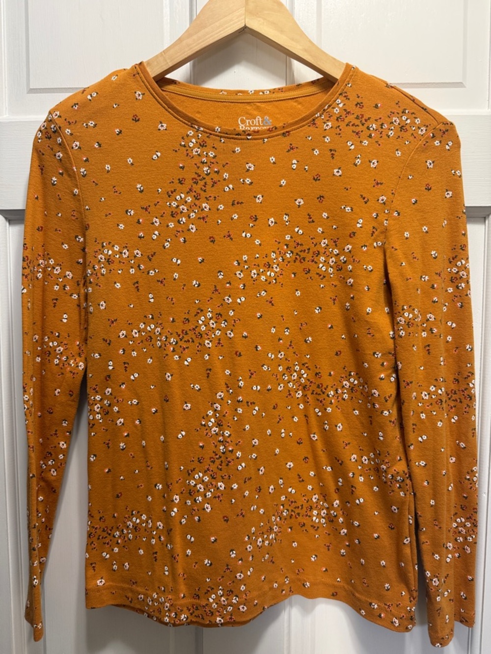 Croft & Barrow flower print long sleeve tee shirt
